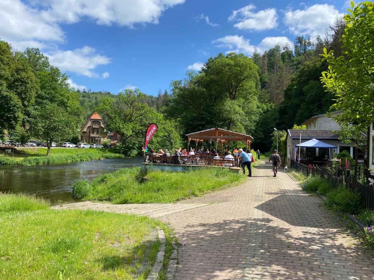 Pension Sternschnuppe, Treseburg Harz, Unmittelbar Am Wasser Thale Eksteriør bilde